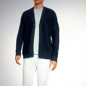 Theory NWT Maragall Charcoal Silk Cardigan